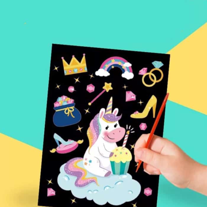 ArtCards, 20-delni komplet pisanih praskank z motivom kopenskih in morskih živali - Image 2