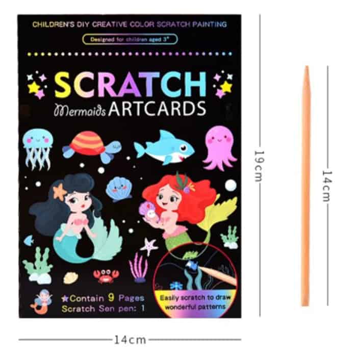 ArtCards, 20-delni komplet pisanih praskank z motivom kopenskih in morskih živali - Image 11