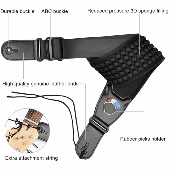 BassStrap, prilagodljiv pas za kitaro iz neoprena - Image 9