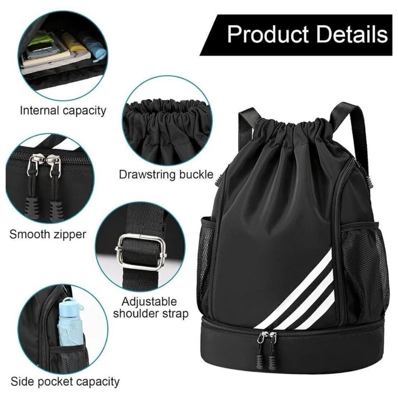 GymPack, športni nahrbtnik z več predali - Image 4