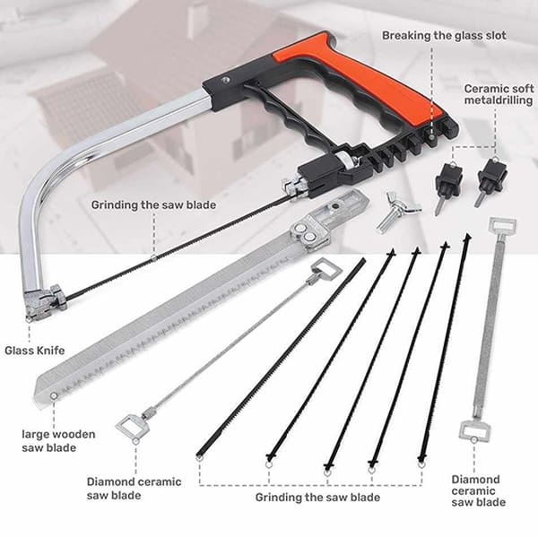 HandsawPro, 12-delni univerzalni komplet z ročno žago in dodatnimi nastavki za rezanje lesa, plastike ali PVC cevi - Image 3