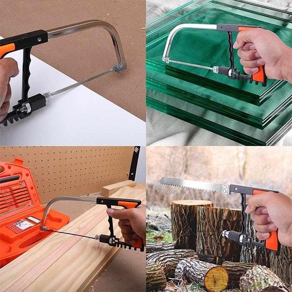 HandsawPro, 12-delni univerzalni komplet z ročno žago in dodatnimi nastavki za rezanje lesa, plastike ali PVC cevi - Image 4