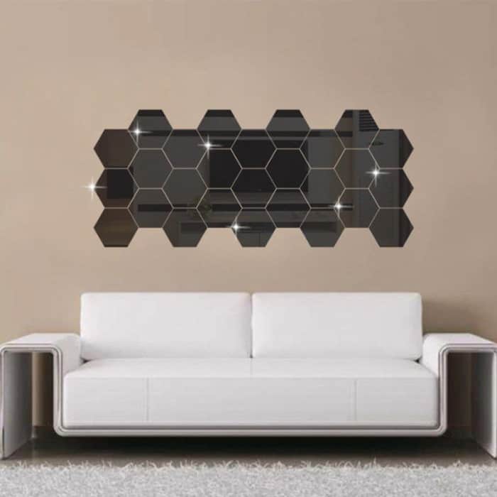 HexagonMirror, samolepljive zrcalne nalepke v obliki šestkotnika (12 kom.) - Image 5