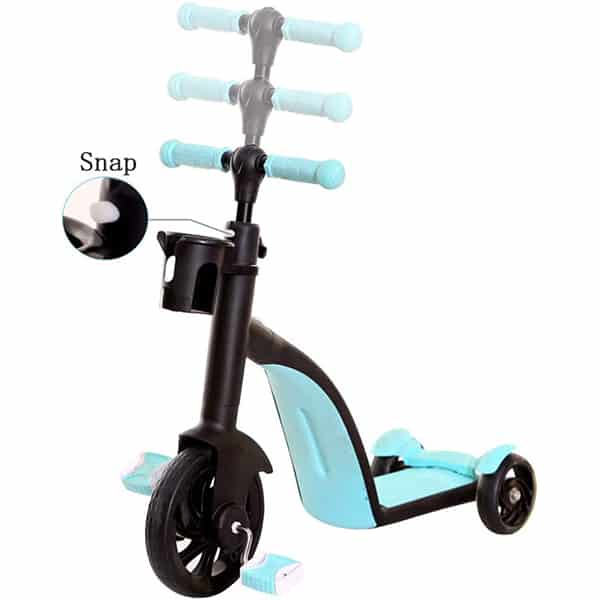 KidMobile, 3v1 otroški tricikel, poganjalček in skiro - Image 5