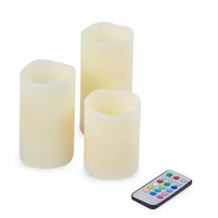 LedCandleSet, komplet 3 elektronskih sveč, ki delujejo na daljinsko upravljanje in imajo videz pravega ognja - Image 2