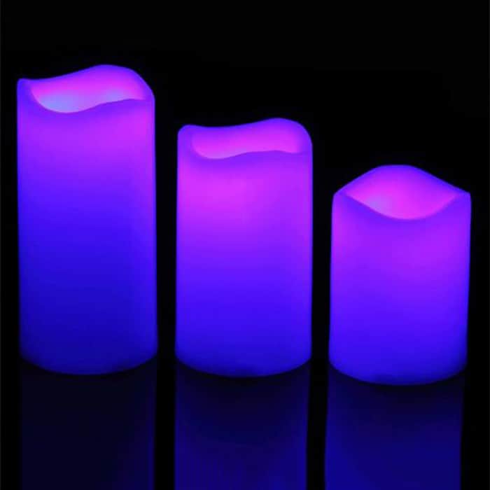 LedCandleSet, komplet 3 elektronskih sveč, ki delujejo na daljinsko upravljanje in imajo videz pravega ognja - Image 6