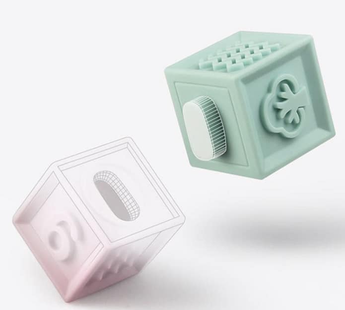 SmartBlocks,mehke razvojne kocke (didaktična otroška igrača) - Image 2