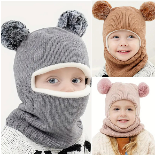 WINHAT-ROZ, CozySnug kapa s šalom za otroke - Image 5