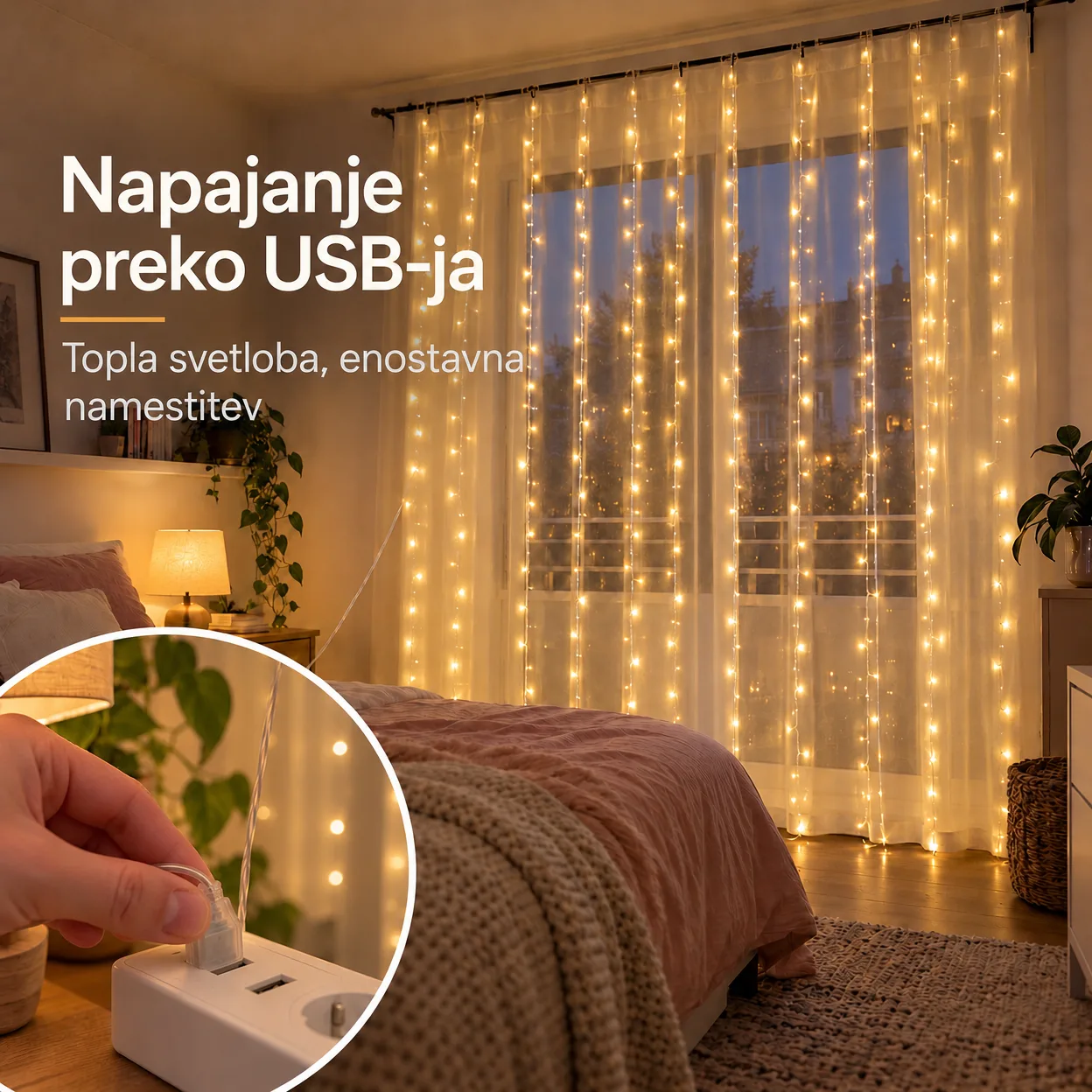 CurtainLED, zavesa s 300 LED lučmi (3x3m) - Image 8