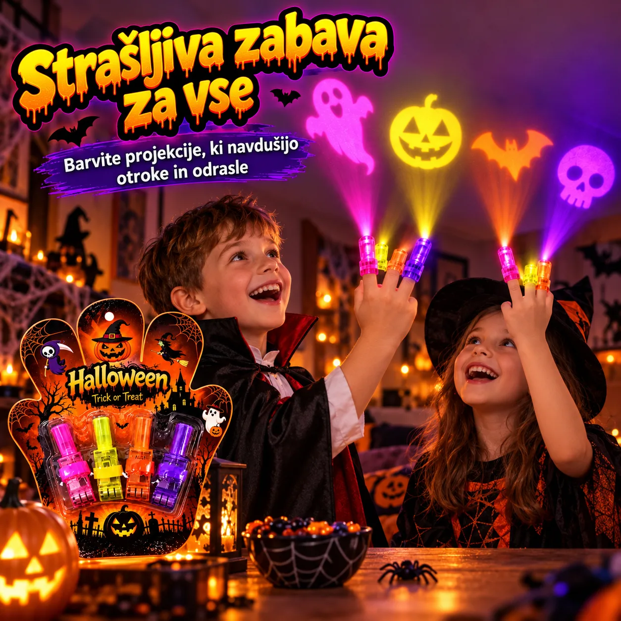 LED projektorji za prste - noč čarovnic, FingerLights - Image 5