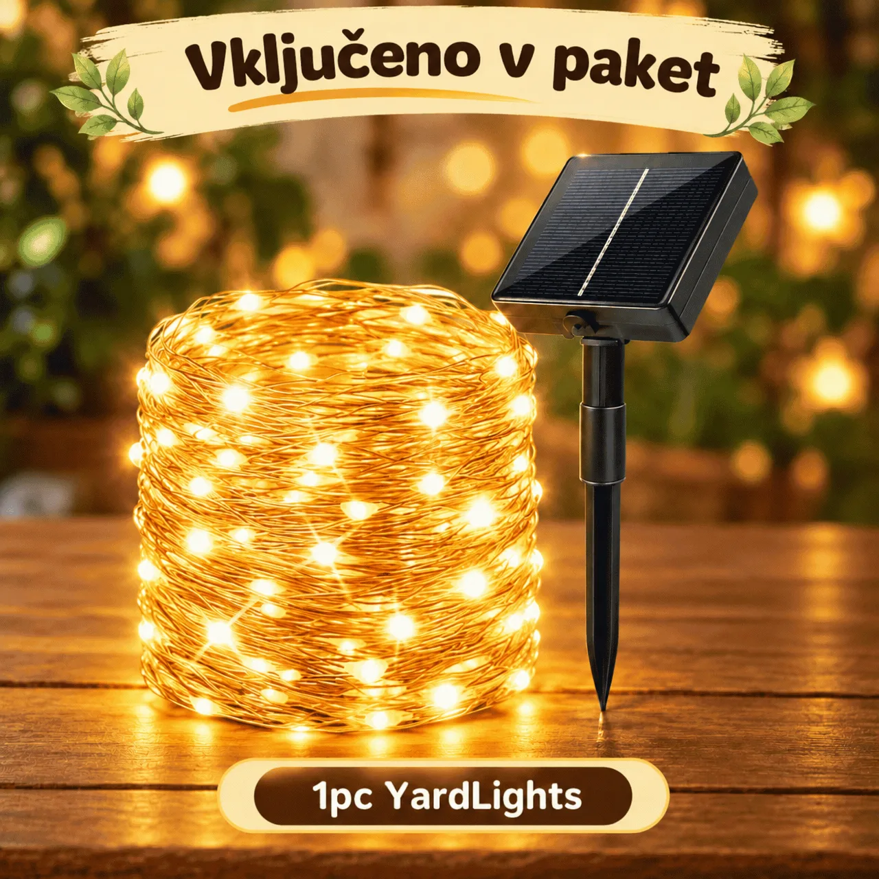 Solarna LED svetlobna veriga (12 m), YardLights - Image 2