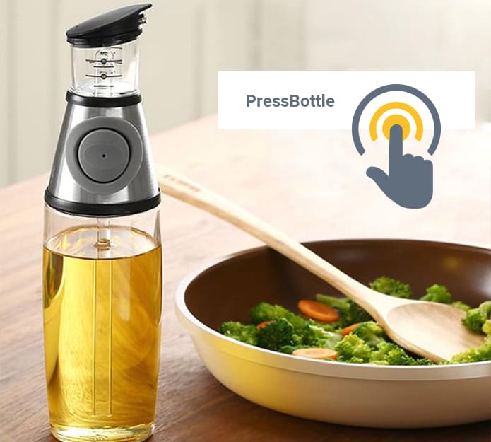 PressBottle, inovativen dozirnik olja in podobnih tekočin na pritisk