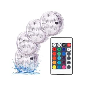 GlowWaterLights, 4 vodoodporne LED lučke z daljinskim upravljanjem