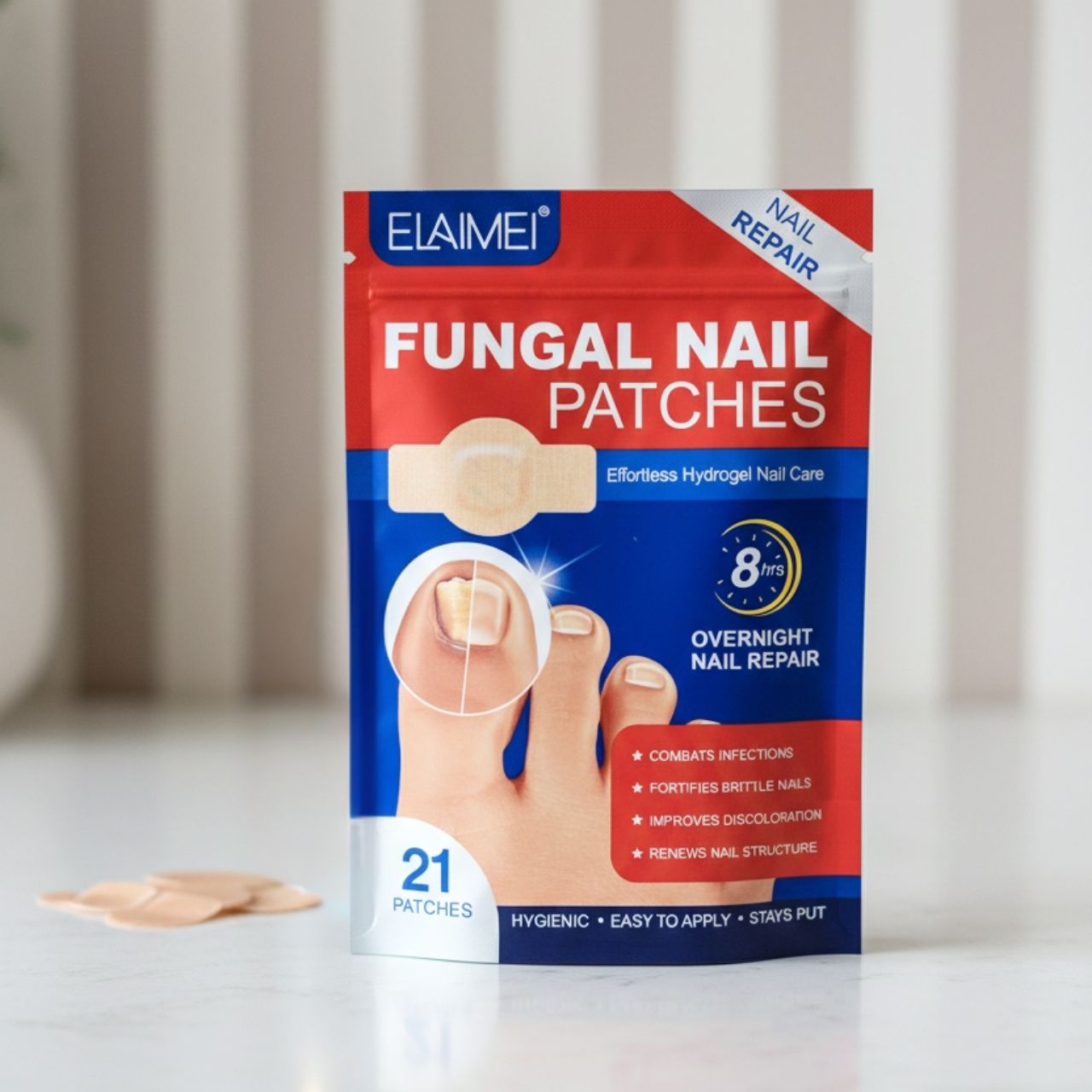 FungalPatches, obnovitveni obliži za nego poškodovanih nohtov (21 kos.)